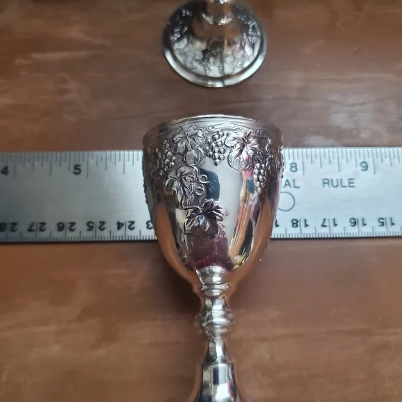 Mini vintage silver-plated Japan goblets - Picture 9 of 11